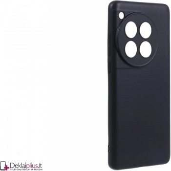 Silikoninis ploniausias dėklas su kameros apsauga - juodas (Oneplus 12 5G)
